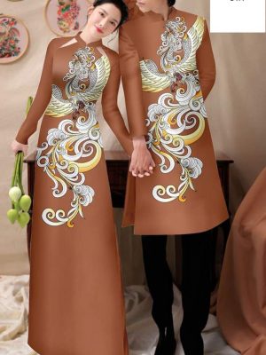 Vải Áo Dài Cặp Đôi Chim Phượng Độc Đáo AD CTNTH071 27 1750385874 469 Vai Ao Dai Cap Doi Chim Phuong Doc Dao AD