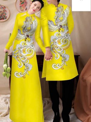 Vải Áo Dài Cặp Đôi Chim Phượng Độc Đáo AD CTNTH071 22 1750385874 697 Vai Ao Dai Cap Doi Chim Phuong Doc Dao AD