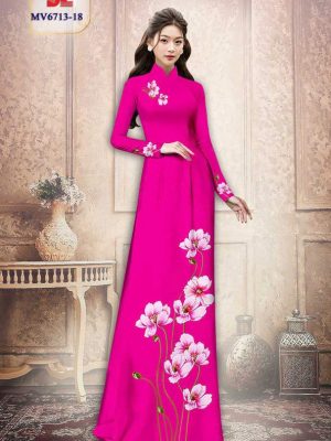 Vải Áo Dài Hoa In 3D Mới Ra AD MV6713 37 Vai Ao Dai Hoa In 3D Moi Ra AD MV6713