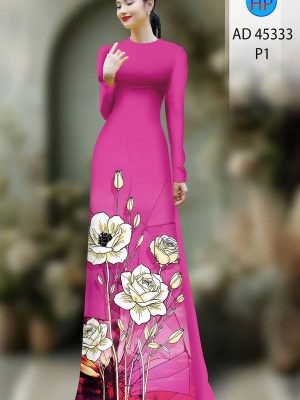 Vải Áo Dài Hoa Hồng Thiết Kế 2025 AD 45333 29 1753410148 2 Vai Ao Dai Hoa Hong Thiet Ke 2025 AD 45333