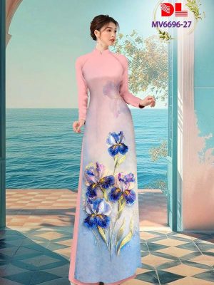 Vải Áo Dài Hoa In 3D Sang Trọng AD MV6696 39 vai ao dai dep 8ny4