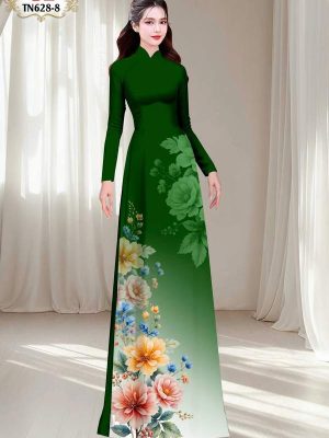 Vải Áo Dài Hoa in 3D Mới Ra AD TN628 48 vai ao dai dep lzvl