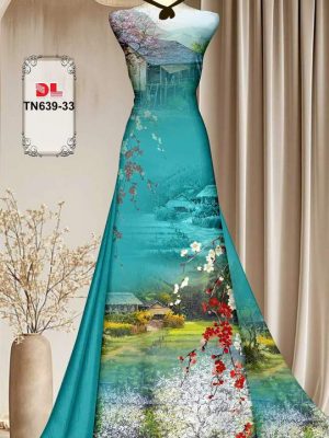 Vải Áo Dài Phong Cảnh Sang Trọng AD TN639 61 vai ao dai sang trong mhoc