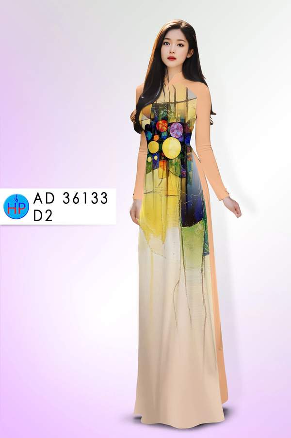 Vải Áo Dài Hoa In 3D Độc Đáo AD 36133 1 Vai Ao Dai Hoa In 3D Doc Dao AD 36133