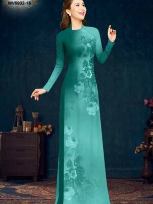 Vải Áo Dài Hoa Hồng Kiểu Mới AD MV6902 43 vai ao dai mau moi 497k