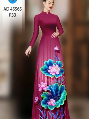 1759281396 459 Vai Ao Dai Hoa Sen Sang Trong AD 45565