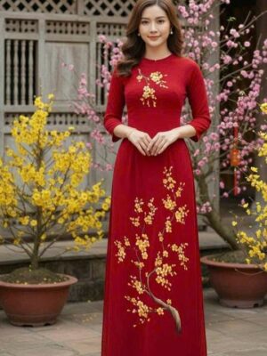 1759890417 90 Vai Ao Dai Ve Tay Hoa Mai Vua Ra AD