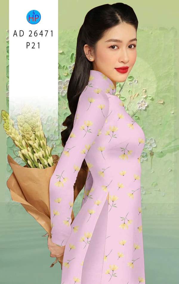 Vải Áo Dài Hoa Đều Kiểu Mới AD 26471 1 Vai Ao Dai Hoa Deu Kieu Moi AD 26471
