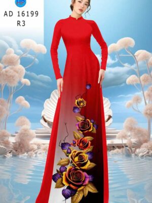 Vải Áo Dài Hoa Hồng Độc Đáo AD 16199 33 vai ao dai tinh te c46p