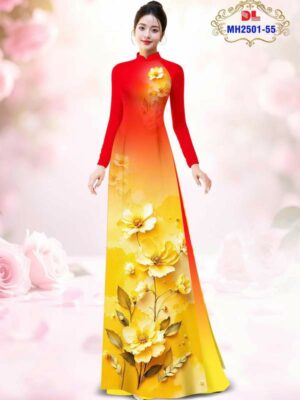 1763517337 414 Vai Ao Dai Hoa In 3D Sang Trong AD MH2501
