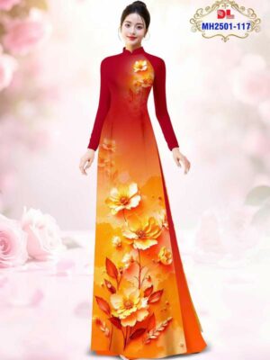 1763517338 186 Vai Ao Dai Hoa In 3D Sang Trong AD MH2501