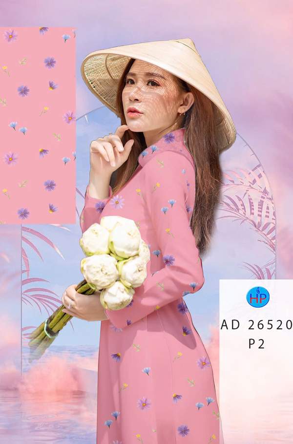 Vải Áo Dài Hoa Đều Thu Hút AD 26520 1 Vai Ao Dai Hoa Deu Thu Hut AD 26520