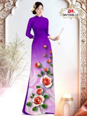 Vai Ao Dai Hoa Hong Thu Hut AD MV7006