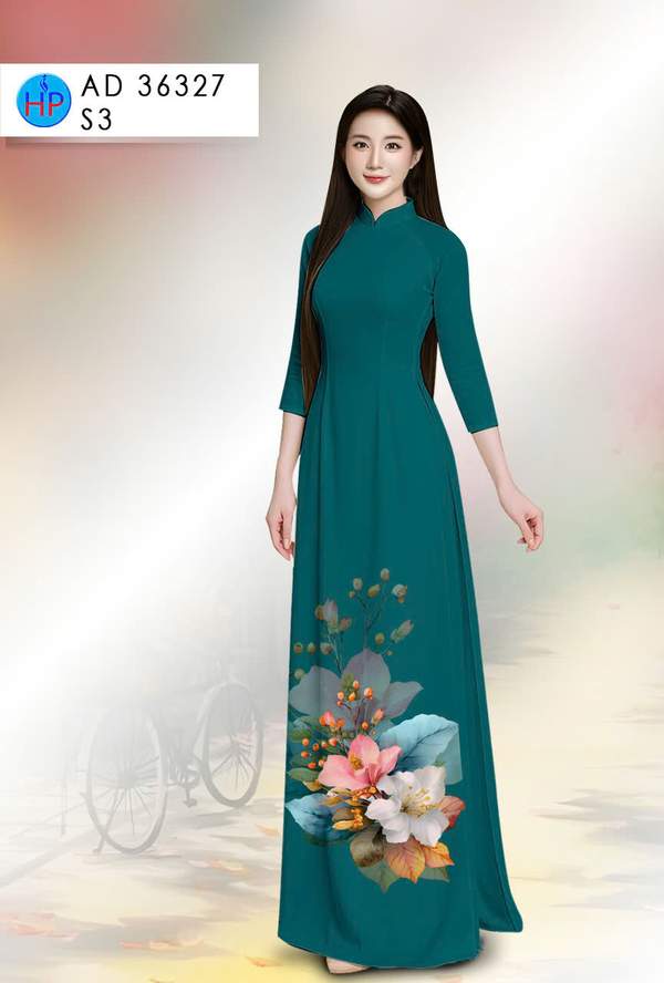 Vải Áo Dài Hoa In 3D Độc Đáo AD 36327 1 Vai Ao Dai Hoa In 3D Doc Dao AD 36327
