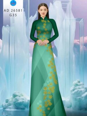 Vai Ao Dai Hoa In 3D Thu Hut AD 26581