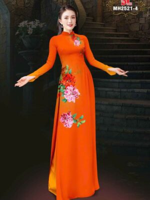 Vai Ao Dai Hoa In 3D Thu Hut AD MH2521