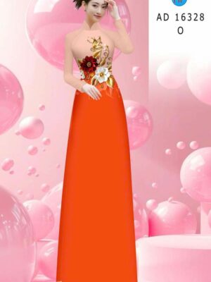 Vai Ao Dai Hoa In 3D Vua Ra AD 16328