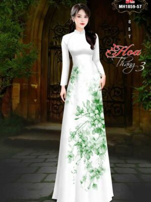 Vai Ao Dai Hoa In 3D Vua Ra AD MH1859