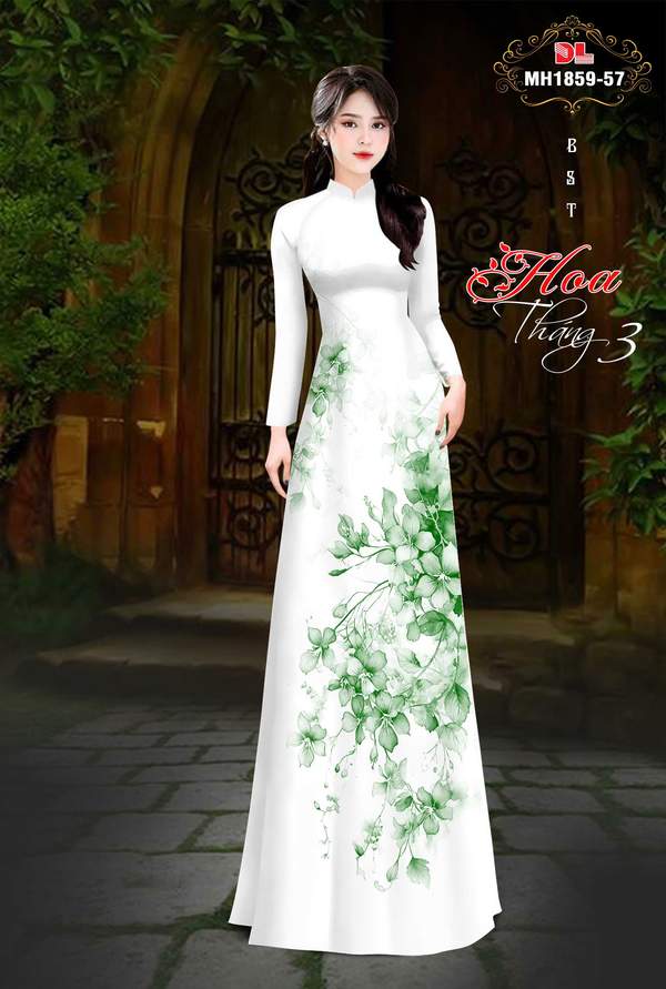 Vải Áo Dài Hoa In 3D Vừa Ra AD MH1859 1 Vai Ao Dai Hoa In 3D Vua Ra AD MH1859
