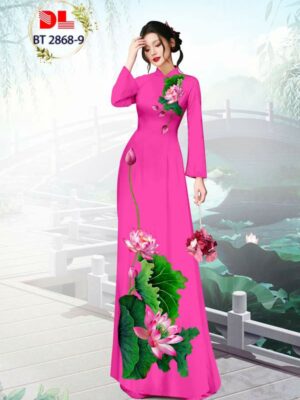 Vai Ao Dai Hoa Sen Kieu Moi AD BT2868