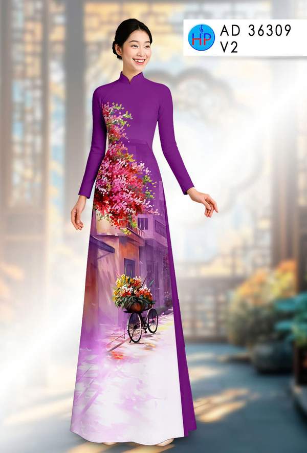 Vải Áo Dài Phong Cảnh Sang Trọng AD 36309 1 Vai Ao Dai Phong Canh Sang Trong AD 36309