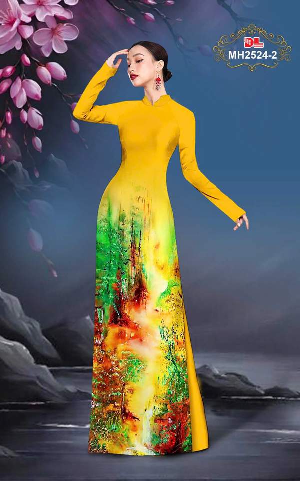 Vải Áo Dài Phong Cảnh Vừa Ra AD MH2524 1 Vai Ao Dai Phong Canh Vua Ra AD MH2524