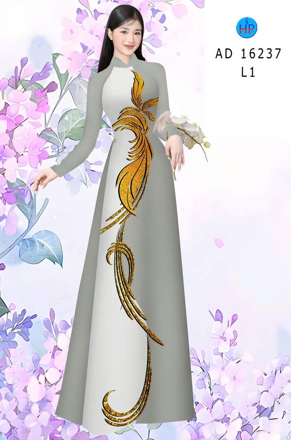 Vải Áo Dài Hoa In 3D Kiểu Mới AD 16237 10 vai ao dai sang trong aft1