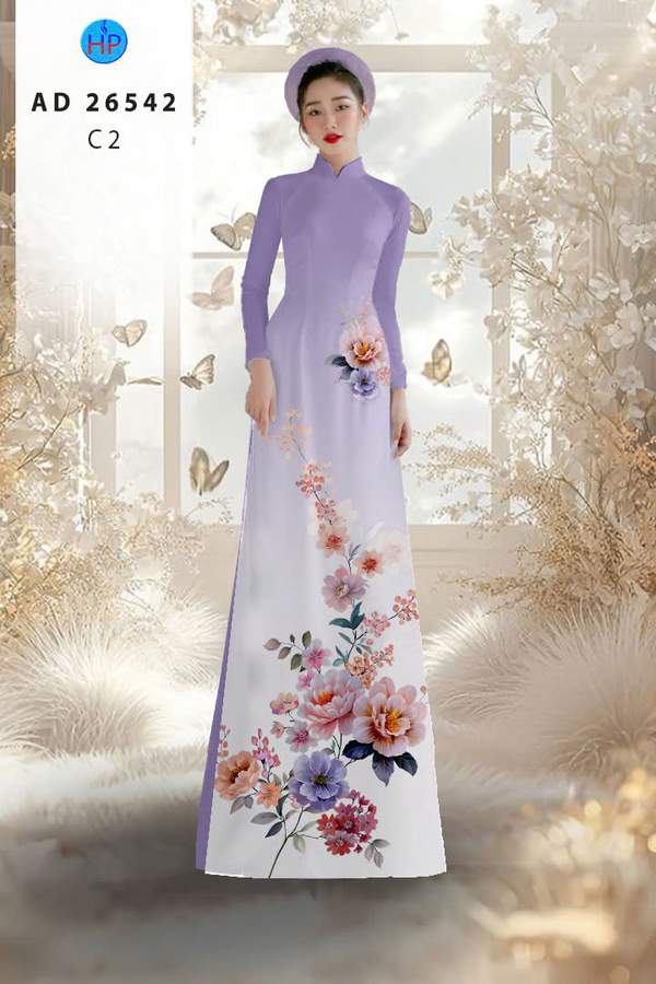 Vải Áo Dài Hoa In 3D Vừa Ra AD 26542 16 vai ao dai tinh te h0w3