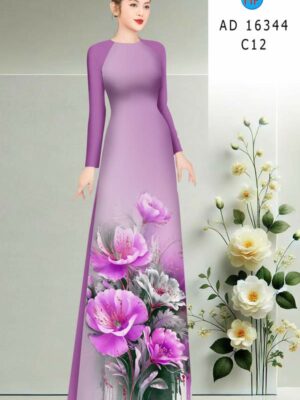 1764725828 564 Vai Ao Dai Hoa In 3D Sang Trong AD 16344