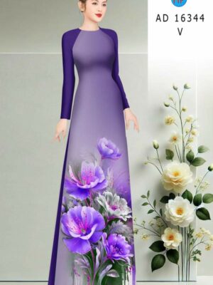 1764725829 989 Vai Ao Dai Hoa In 3D Sang Trong AD 16344