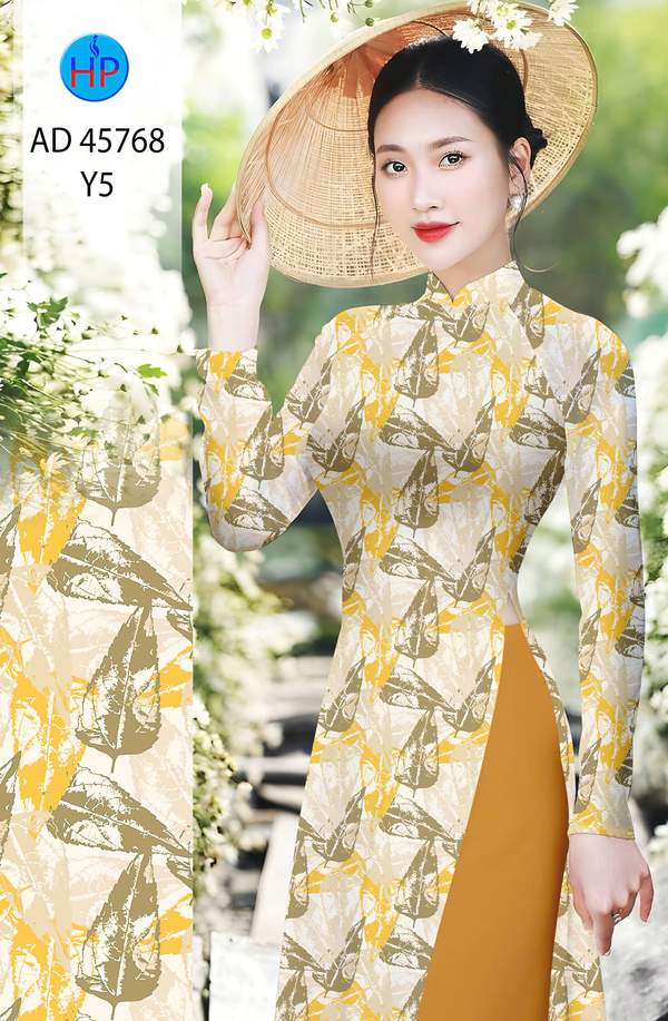 Vải Áo Dài In Hình Lá Vừa Ra AD 45768 3 1764814221 432 Vai Ao Dai In Hinh La Vua Ra AD 45768