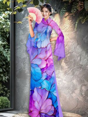 1766801197 221 Vai Ao Dai Hoa In 3d Kieu Moi AD MV7097