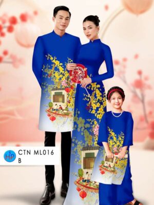1767139667 656 Vai Ao Dai Gia Dinh Hoa Mai Don Tet Thiet