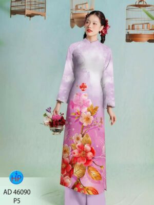 Vai Ao Dai Don Tet Kieu Moi AD 46090