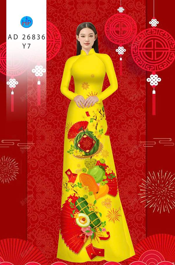 Vải Áo Dài Đón Tết Mới Ra AD 26836 1 Vai Ao Dai Don Tet Moi Ra AD 26836