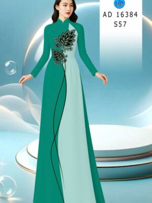 Vai Ao Dai Hoa In 3D Thu Hut AD 16384