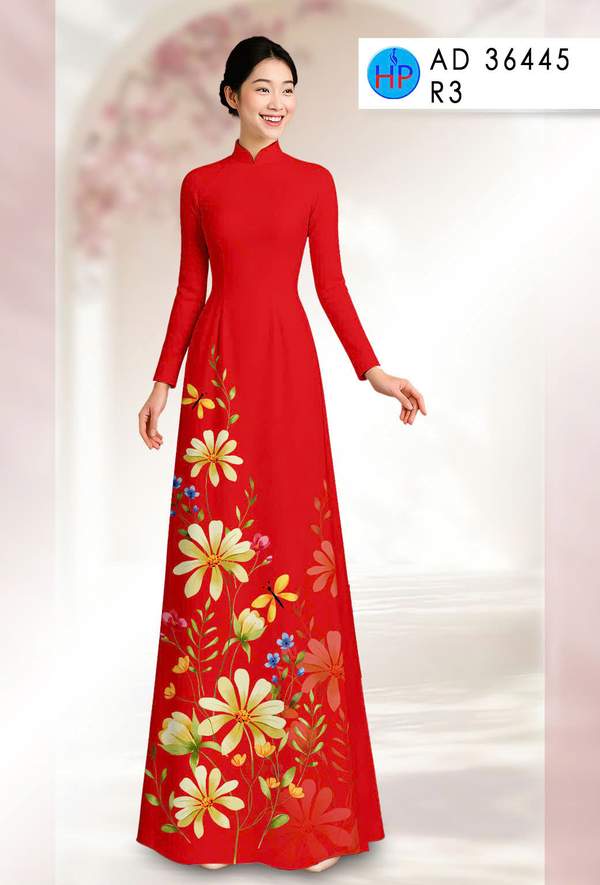 Vải Áo Dài Hoa In 3D Thu Hút AD 36445 1 Vai Ao Dai Hoa In 3D Thu Hut AD 36445