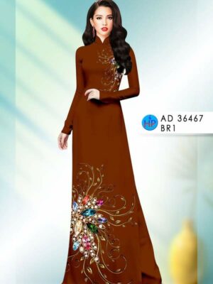 Vai Ao Dai Hoa In 3D Vua Ra AD 36467
