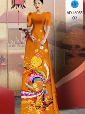 Vai Ao Dai Xuan Don Tet Doc Dao AD 46085