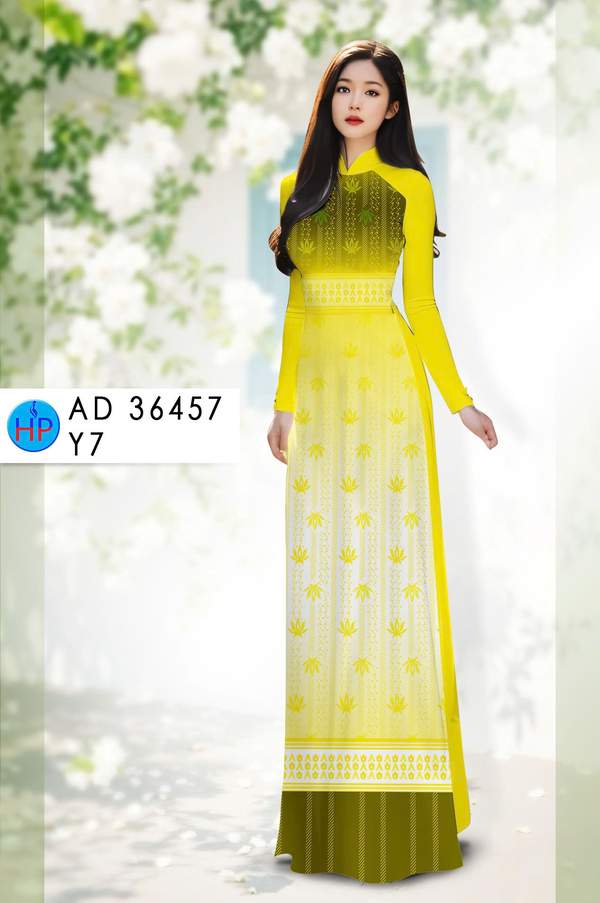 Vải Áo Dài Hoa In 3D Thiết Kế 2025 AD 36457 10 vai ao dai mau moi g5jd