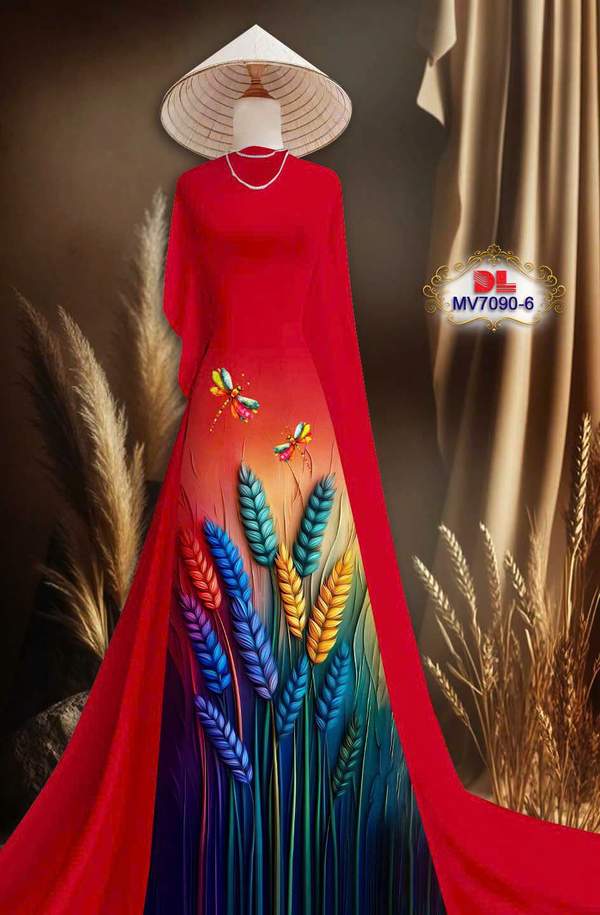 Vải Áo Dài Bông Lúa Mới Ra AD MV7096 1 Vai Ao Dai Bong Lua Moi Ra AD MV7096