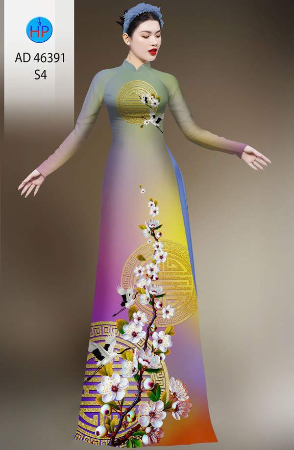 Vải Áo Dài Đón Tết Độc Đáo AD 46391 1 Vai Ao Dai Don Tet Doc Dao AD 46391