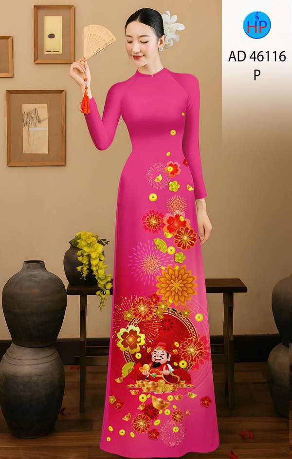 Vải Áo Dài Đón Tết Mới Ra AD 46116 1 Vai Ao Dai Don Tet Moi Ra AD 46116
