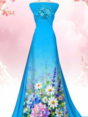 Vai Ao Dai Hoa Cuc Thu Hut AD MH2597