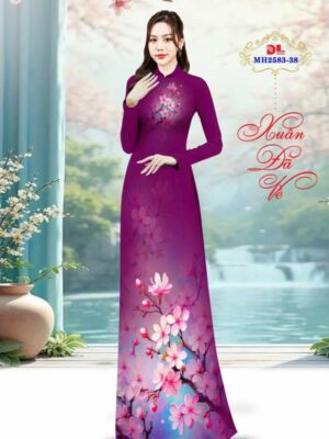 Vai Ao Dai Hoa Dao Doc Dao AD MH2583