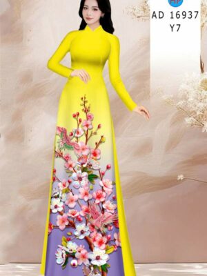 Vai Ao Dai Hoa Dao Moi Ra AD 16937