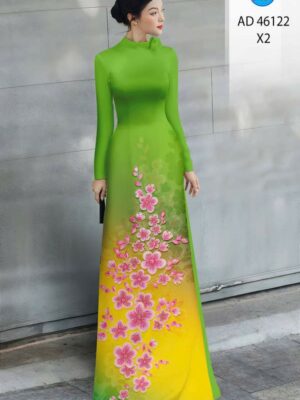 Vai Ao Dai Hoa Dao Moi Ra AD 46122
