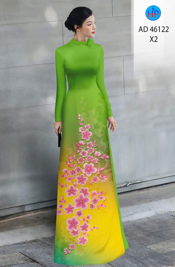 Vải Áo Dài Hoa Đào Mới Ra AD 46122 1 Vai Ao Dai Hoa Dao Moi Ra AD 46122