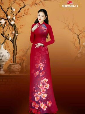 Vai Ao Dai Hoa Dao Moi Ra AD MH2563