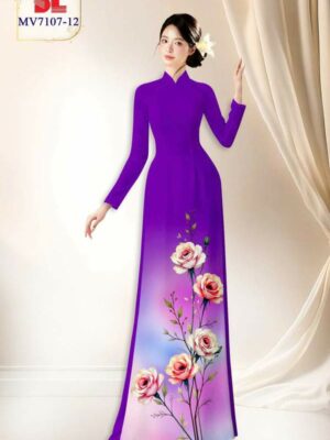 Vai Ao Dai Hoa Hong Vua Ra AD MV7107